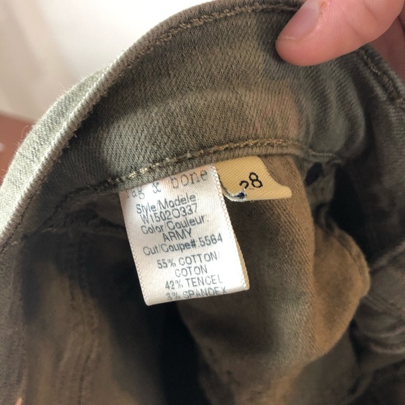 Rag & Bone Army Green Skinny Jeans (28) - Picture 6 of 7